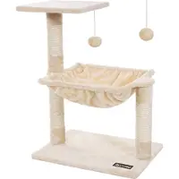 Markenlos Famanu kattenmand met pluche hangmat - Stabiele krabpaal voor katten