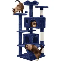 Famanu klimboom met touw en verschillende platforms - 130 cm hoog - grijs