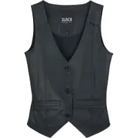 Black premium by emp Bodywarmer - Essential - faux leather - S tot XXL - voor Vrouwen - zwart | Maat XXL