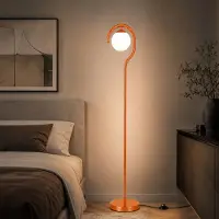 Opviq , hoogwaardige staande lamp, metalen behuizing, diameter 15 cm, hoogte 160 cm, bruin-oranje