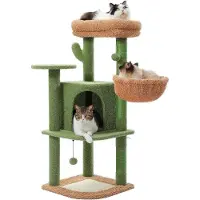 Famanu kraboom, 106 cm. Cactusvorm met sisal kraboppervlak - groen