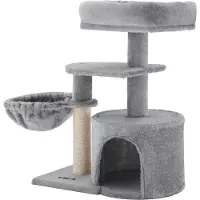 Famanu kattenboom met krabpaal en hangmat - Meerlaags kattenhuis