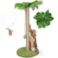 Famanu krabpaal voor katten, 85 cm hoog, met sisaltouw en interactief speelgoed