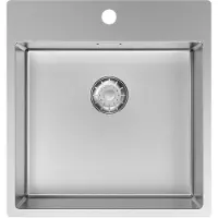 Pure.Sink Comfort RVS spoelbak 49x52 cm Tapwing met kraangatbank PCM4540T-02