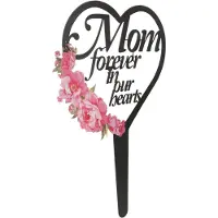 Markenlos Hartvormige, zwarte ijzeren herdenkingsplaat voor graf en tuin