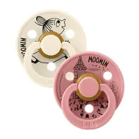 BIBS - x Moomins Pacifier Colour Little My 2 PACK - Ivory/Dusty Pink - Size 1