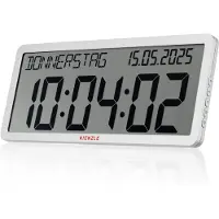 KIENZLE - Radiogestuurde wandklok met datumweergave - Wit