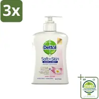 Dettol 3 x - Handzeep - Antibacterieel - Hydraterend - Kamille - 250 ml - Grootverpakking - Handzeep - Antibacterieel - Hydraterend - Kamille - Handwas