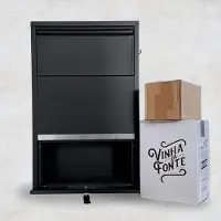 Homebox Pakketbox - Pakketbrievenbus - Vrijstaand - Brievenbus Hangend - Post & Pakketten - Zwart