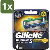 Gillette 1 x - Fusion 5 ProGlide Power - Precisie en comfort - 4 Navulscheermesjes - Scheermesjes - Navulscheermesjes - Microcomb - Scherpe Mesjes - Comfortabel Scheren