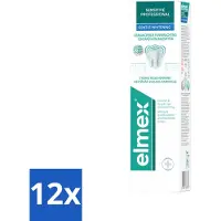 Elmex 12 x Tandpasta Sensitive Professional Gentle Whitening 75 ml - Gevoelige Tanden - Tandpasta Whitening - Pro-Argin - Tandgevoeligheid - Tandpasta Voor Gevoelige Tanden