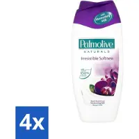 Palmolive 4 x Naturals - Douchecrème - Onweerstaanbaar Zacht - 250 ml - Douchegel Orchidee Melk - Hydraterende Douchegel - Verzorgende Douchegel - Luxe Douchegel - Douchegel Voor Gevoelige Huid