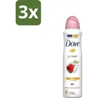 Dove 3 x - Deodorant - Go Fresh Granaatappel - Frisse en fruitige geur - 150 ml - Go Fresh - Deodorant Spray - Anti-transpirant - Frisheid - Fruitige Geur