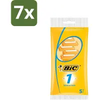 BIC 7 x - Scheermesjes - Sensitive - Enkel Mesje - Wegwerpmesjes - 5 Scheermesjes - Scheermesje - Wegwerpscheermesje - Gevoelige Huid - Roestvrij Staal - Polymerische Bekleding