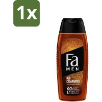 Fa 1 x Men - Douchegel - Rood Cederhout - Houtachtige Geur - Verzorgend - 250 ml - Douchegel Mannen - Cederhout Geur - Houtachtige Geur - Verzorgende Douchegel - Huid Verzorging