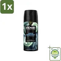 Axe 1 x Deodorant Bodyspray Aqua Bergamot 150 ml - Aqua Bergamot Deodorant - Bodyspray - Geur - Lichaamsgeur Bescherming - Premium Geur