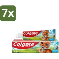 Colgate 7 x - Bubble Fruit - Kindertandpasta - Voor 2 tot 5 jaar oud - 50ml - Kindertandpasta - Gaatjes Bestrijden - Melktanden Beschermen - Tandpasta Voor Kinderen - Bubble Fruit Smaak