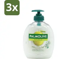 Palmolive 3 x Naturals - Handzeep - Melk & Olijf - 300 ml - Handzeep Melk En Olijf - Natuurlijke Handzeep - Melkproteïnen Handzeep - Olijfextract Handzeep - Handzeep Voor Huidverzorging
