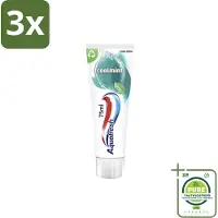 Aquafresh 3 x Tandpasta Coolmint 75 ml - Grootverpakking - Tandpasta - Frisse Adem - Mondgezondheid - Suikerzuur - Gaatjes