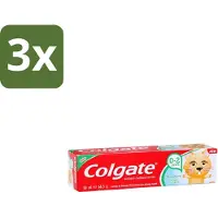Colgate 3 x - Aardbeismaak - Kindertandpasta - Voor 0 tot 2 jaar oud - 50ml - Baby Tandenpoetsen - Kindertandpasta - Aardbeismaak - Melkgebit - Gaatjes Voorkomen