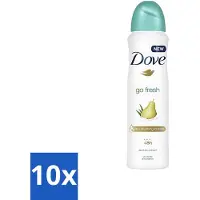 Dove 10 x - Deodorant - Spray Go Fresh Pear & Aloe - Frisse en verzorgende geur - 250 ml - Deodorant Spray - Anti-transpirant Spray - Frisse Geur - Peer En Aloë Vera - Oksel Verzorging