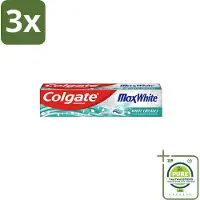 Colgate 3 x - Max White - Whitening Crystals - Tandpasta - 100ml - Grootverpakking - Tandpasta - Witte Tanden - Whitening Crystals - Tanden Reinigen - Vlekken Verwijderen