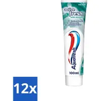 Aquafresh 12 x - Tandpasta - Verfrissende Reiniging - Menthol - 100 ml - Tandpasta - Menthol - Verfrissende Reiniging - Mondverfrissing - Tandplak