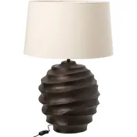 J-Line Tafellamp - aluminium - bruin