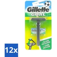 Gillette 12 x - Goal - Scheerset - Stainless Steel - Duurzaam en scherp - 1 Scheermesje - Scheermes - Mesjes - Goal - Scherpe Mesjes - Duurzaam Scheermes