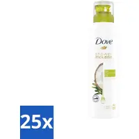 Dove 25 x Shower Foam Coconut Oil 200 ml - Douche Mousse - Kokosolie Douche - Huid Verzorging - Scheerervaring - Wellness Douche
