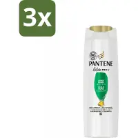 Pantene 3 x - Shampoo - Glad & Zijdezacht - Voedt en Versterkt - Voor Pluizig Haar - 225 ml - Pluis - Droog Haar - Zijdezacht Haar - Haar Verzorging - Haar Voeding