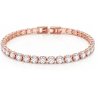 LGT JWLS Rosegoudkleurige Damesring met Gevlochten Bladmotief en Zirkonia - 18mm