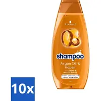 Schwarzkopf 10 x - Shampoo Argan Oil & Repair - Voedt & Versterkt - 400 ml - Arganolie - Droog Haar - Beschadigd Haar - Haarverzorging - Haarversterking