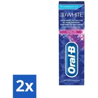 Oral-B 2 x - 3D White Vitalize - Tandpasta - Whitening - 75 ml - Tandpasta Whitening - Tanden Versterken - Glazuur Beschermen - Tanden Reinigen - Mondgezondheid