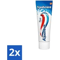 Aquafresh 2 x Tandpasta Freshmint Frisse Adem 75 ml - Tandpasta - Suikerzuurbescherming - Gaatjes - Tandvleesproblemen - Tandplak