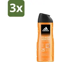 Adidas Shower Gel Power Booster 250 ml - Bulkverpakking - 3 stuks