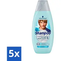 Schwarzkopf 5 x - Shampoo Anti-Roos - Tegen Schilfers & Jeuk - 400 ml - Anti-roos Shampoo - Roos Bestrijding - Jeuk Bestrijding - Schilfers Bestrijding - Hoofdhuid Kalmering