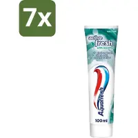 Aquafresh 7 x - Tandpasta - Verfrissende Reiniging - Menthol - 100 ml - Tandpasta Menthol - Verfrissende Reiniging - Mondverfrissend - Tandplak Verwijderen - Tandsteen Voorkomen
