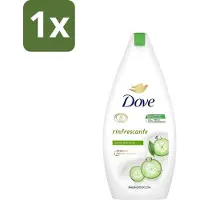 Dove 1 x - Douchegel - Refreshing - Komkommer & Groene thee - Verfrissend - 400 ml - Douchegel - Frisheid - Verfrissend - Kalmerende Scrub - Uitdroging Voorkomen