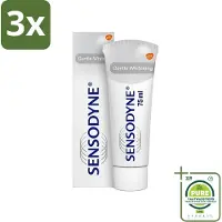 Sensodyne 3 x - Tandpasta - Gentle Whitening - Voor Gevoelige Tanden - 75 ml - Grootverpakking - Gevoelige Tanden - Tandpasta - Witte Tanden - Tandglazuur - Verkleuringen