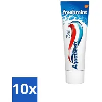 Aquafresh 10 x Tandpasta Freshmint Frisse Adem 75 ml - Tandpasta - Frisse Adem - Suikerzuurbescherming - Gaatjesbescherming - Tandvleesbescherming