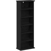 vidaXL CD Kast 2 st Zwart eiken 60 x 17 x 92 cm Bewerkt hout