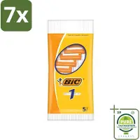 BIC 7 x - Scheermesjes - Enkel Mesje - Wegwerpmesjes - 5 Scheermesjes - Grootverpakking - Scheermesje - Wegwerpscheermesje - Enkel Mesje - Roestvrijstalen Mesje - Chroomcoating