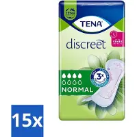 Tena 15 x - Discreet Normal - Incontinentieverband - Licht tot Matig Urineverlies - 24 stuks per verpakking - Incontinentieverband - Urineverlies - Zwangerschap - Menopauze - Blaas