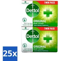 Dettol 25 x - Zeeptablet - Origineel - Antibacterieel - 2x 100g Zeeptabletten - Voordeelverpakking - 25 stuks