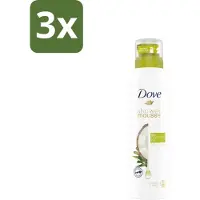 Dove 3 x Shower Foam Coconut Oil 200 ml - Douche Mousse - Kokosolie Douche - Huid Verzorging - Scheerervaring - Wellness Douche
