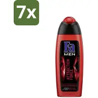 Fa 7 x - Douchegel - Attraction Force - Mannen Lichaam & Haar - Bergamot & Limoen - Verfrissend - 250 ml - Douchegel Mannen - Douchegel Lichaam Haar - Bergamot Limoen - Verfrissend - 2 In 1 Douchegel