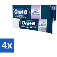 Oral-B 4 x - Pro-Expert Sterk Glazuur - Tandpasta - Beschermt Glazuur - 75 ml - Glazuur Bescherming - Tandplak Bescherming - Glazuur Versterking - Glazuur Erosie - Tinfluoride