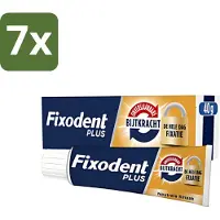 Fixodent 7 x - Kleefpasta - Plus - Krachtige Hechting - 40 g - Kleefpasta Kunstgebit - Kunstgebit Hechting - Kunstgebit Fixatie - Kunstgebit Kleefpasta - Kunstgebit Comfort