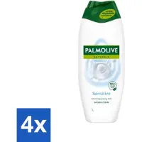 Palmolive 4 x Naturals - Douchegel - Sensitive - Voor Gevoelige Huid - 500 ml - Douchegel - Gevoelige Huid - Melkproteïnen - Zachte Reiniging - Natuurlijke Balans